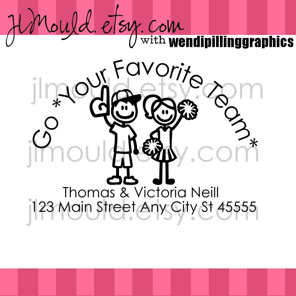 LIMITED EDITION You choose your Family Members Custom Personalized Red Rubber Stamp 2.5x2 (Red Rubber Stamp without handle) LE7