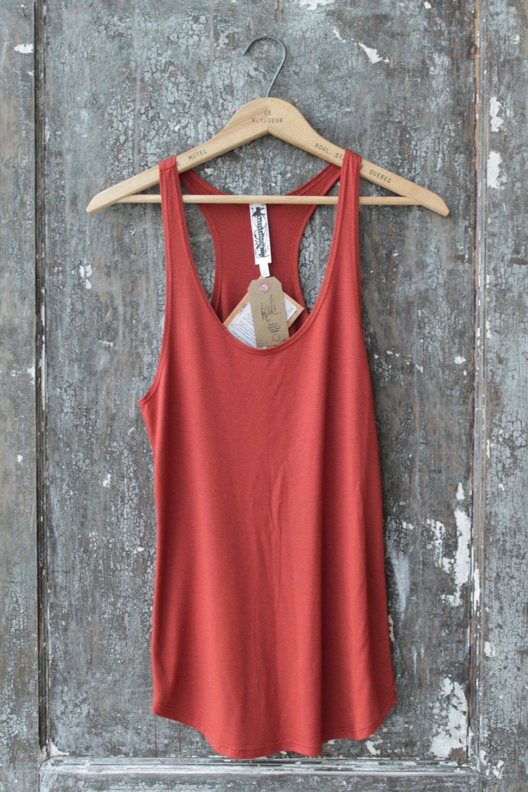 SALE Kali Summer Scoop Neck Racerback Modal Tank Top