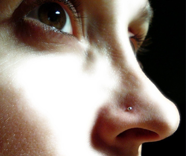 Ball Sterling Silver Nose Stud / Free US Shipping