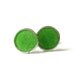Green Paper Stud Earrings - 10mm Small Circle Stud Earrings - Paper Jewelry - Hypoallergenic