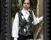 Double Breasted Skull Waistcoat Vest by Kambriel - custom made for you