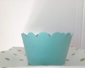 Tiffany Blue  Cupcake Wrappers for Weddings, Birthdays, Baby or Bridal Shower