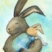Little Burp, baby and mother archival print,nursery, children, art