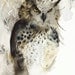 owl art - Great Horned Owl Archival print of watercolor- , rustic home decor, natural, owl art, men, for him