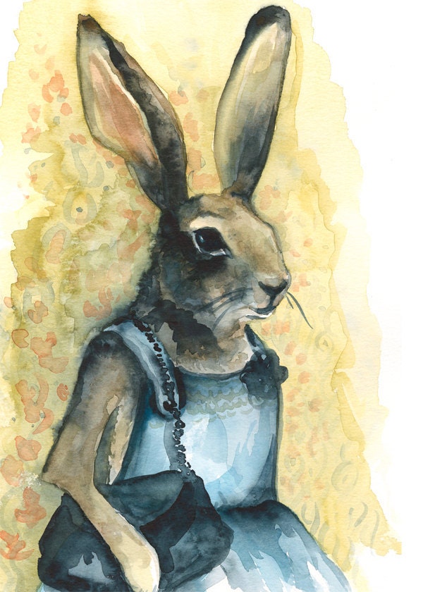Aunt Bunny - Rabbit Art  large print