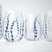 Lavender Stemless Wine Glasses-Set of 2 Hand-painted Glasses