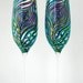 Peacock Feather Wedding Champagne Flutes - Set of 2 Personalized Toasting Flutes - Hand Painted Custom Wedding Flutes