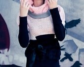 Up-Cycled Harajuku Fashion Sweater Dress with Hoodie in Antique Rose Soft Knit for a Winter Solstice Princess by Janice Louise Miller