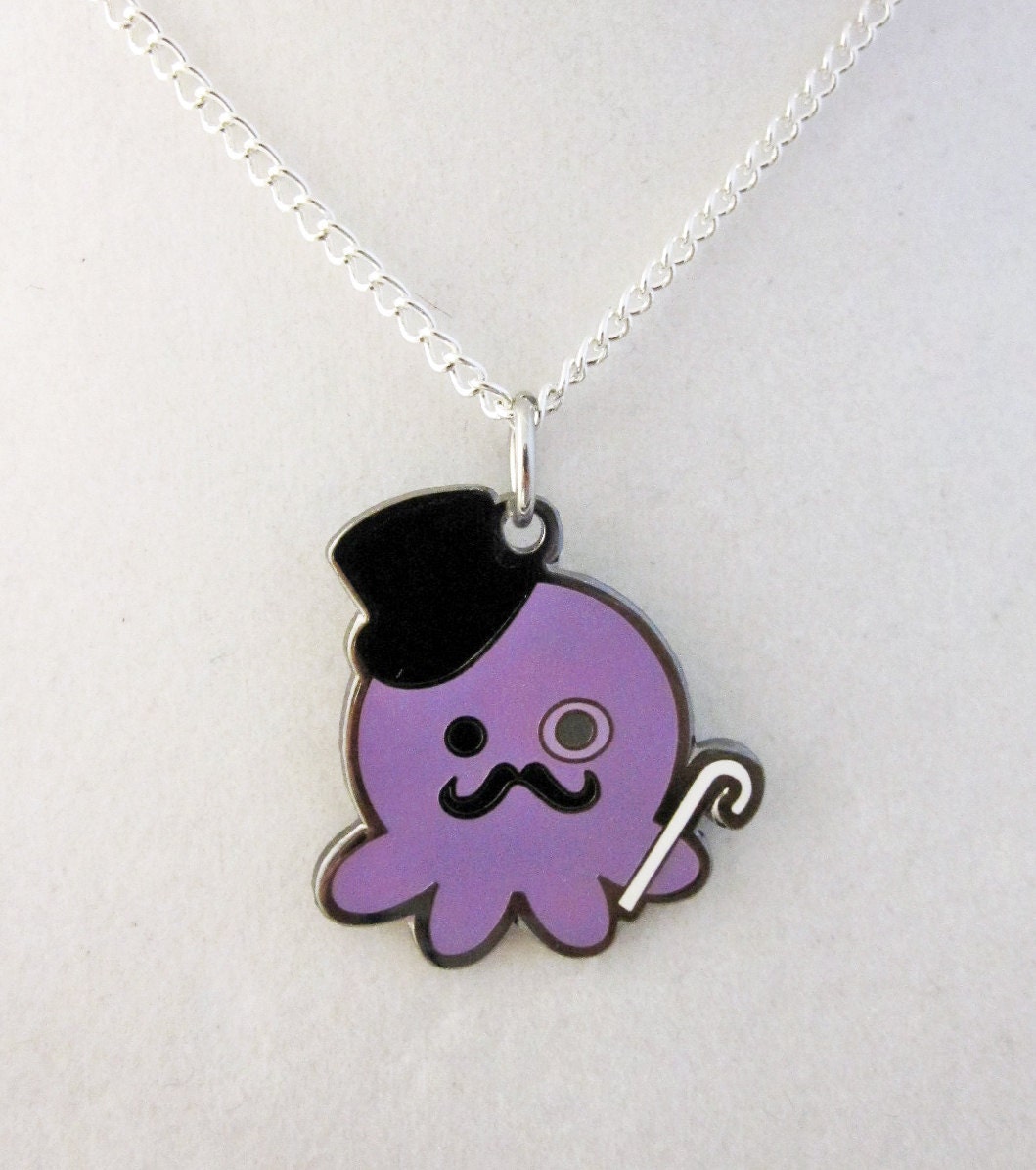 Deluxe Metal Gentleman Octopus Necklace