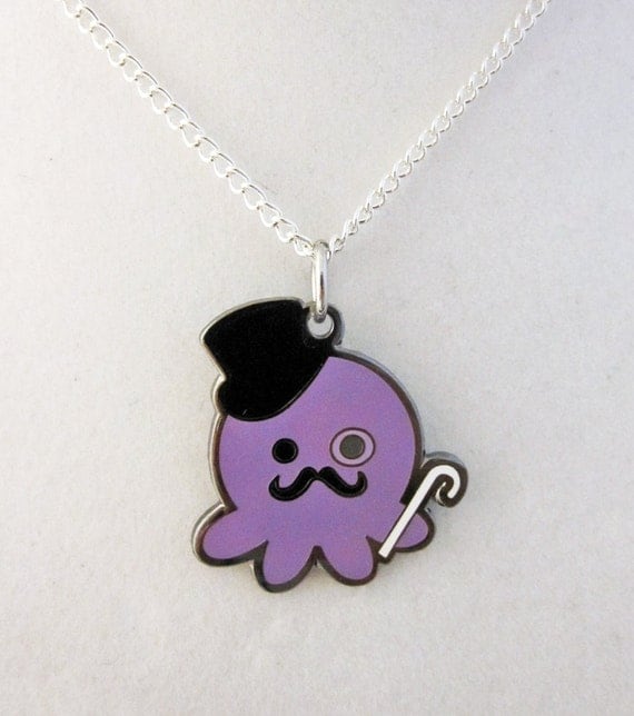Deluxe Metal Gentleman Octopus Necklace