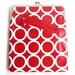 Red iPad Case or Sleeve with Kisslock Frame - iPad Case or Clutch - Notebook Clutch - Red and White Circles Laminated Canvas