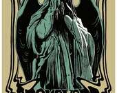 Graveyard silk-screen concert poster Asheville, NC 2012
