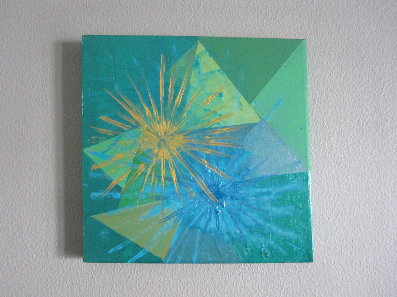 Original Abstract painting Contemporary Modern art By Gabrielle Miller emerald forest