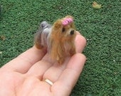 Needle Felted Dog / Custom 1/12 scale  Miniature Sculpture of your pet