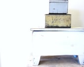 Vintage Urban Industrial Metal Storage Box and Ephemera Lot - VintageScraps