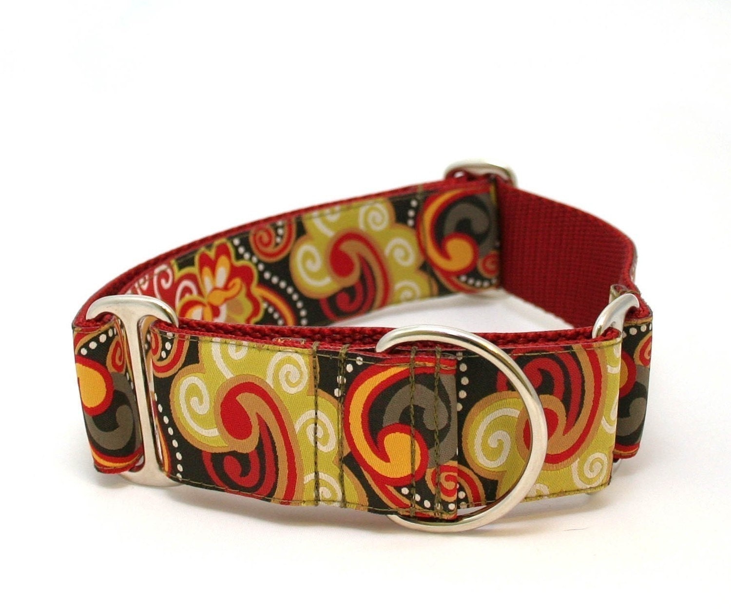 1.5" dog collar Gypsy wide buckle or martingale collar