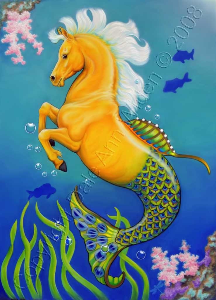 Seahorse ACEO Horse Mermaid Ocean Art Print Sea Stallion