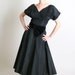 1950s Cocktail Dress Cordette of California Vintage Black - Small - Prom Evening