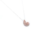 Carnation Silver Tentacle Necklace