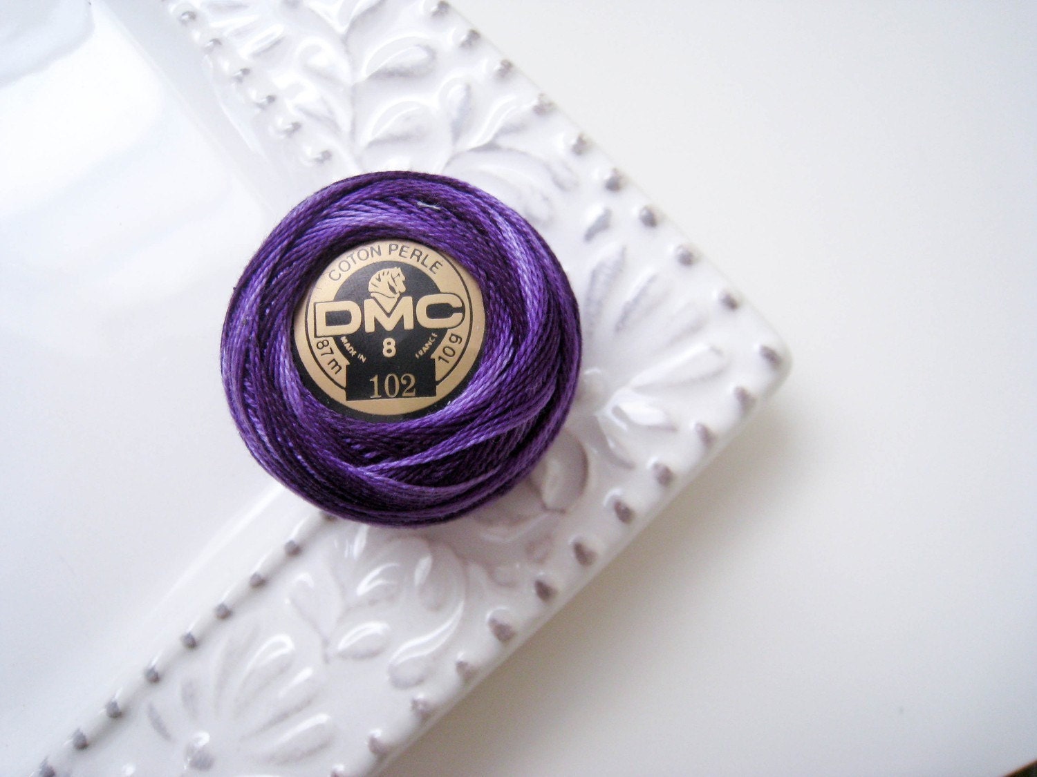 DMC Perle Cotton Thread Size 8 Variegated Dark Violet 102 Lilac, Lavender, Purple , Amethyst