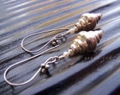 Beach Dreams Shell White Pearls Sterling Silver Earrings - Women's Womens Gugma Handmade - Asia Summer 925