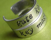 Ghostbusters Rings- Gate Keeper & Key Master - His and Hers - Pair of Adjustable Aluminum Rings