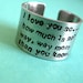 Personalized Long Quote Ring in Aluminum - Fat ring with Lots of Text