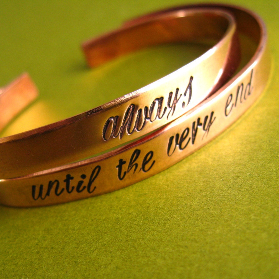Harry Potter Bracelets -Set of 2: Always & Until the Very End - His and Hers bracelet set