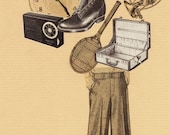 The Collector. Collage print