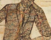 Ivy League Jacket. Collage print