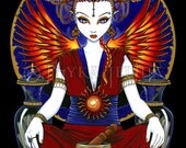 Solara Oriental Sun Goddess Fire Fairy Art Print