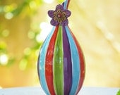 Flower Vase - Jubilation Blooming Contempo Vase No.1 - Colorful Whimsical Ceramic Pottery for Fresh Home Decor Gift Giving   JB-400