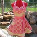 Aprons / Sassy Apron /  Scarlet Chic /  Sweetheart Handmade Pin Up /  Meadow Sweet by Sandy Henderson