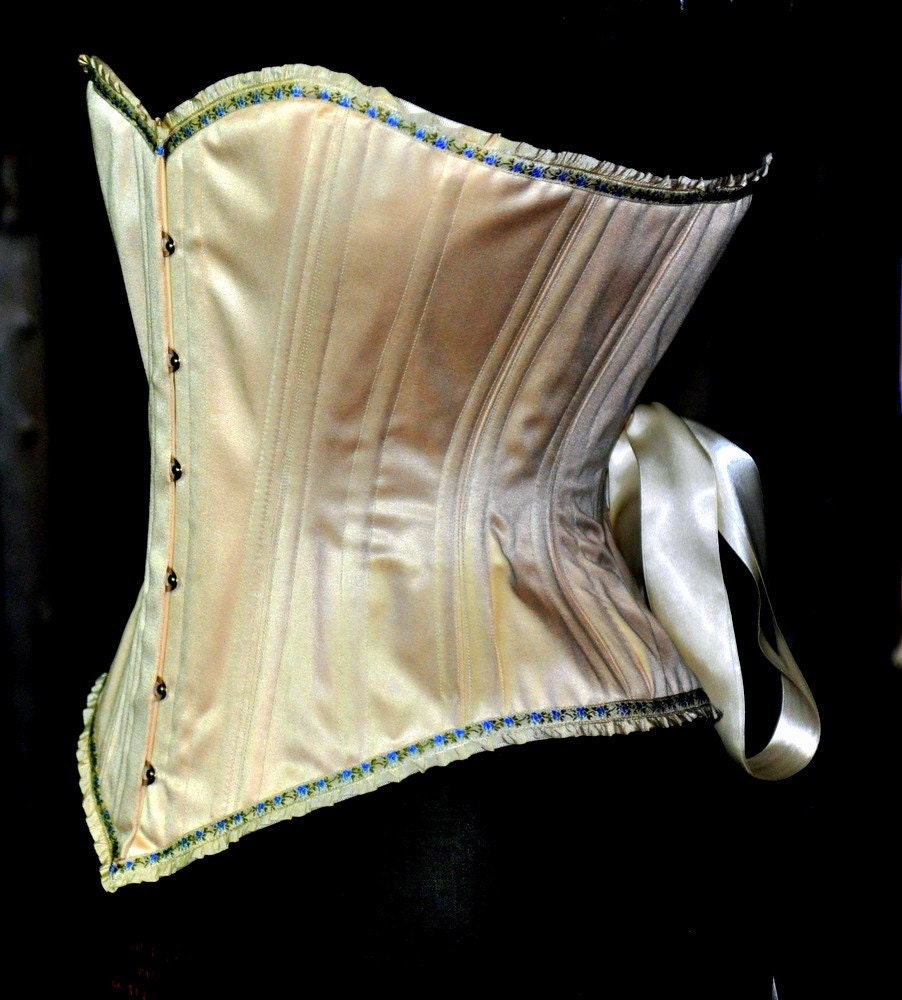 Overbust Corset- Bridal Lingerie, rustic wedding, Victorian Clothing