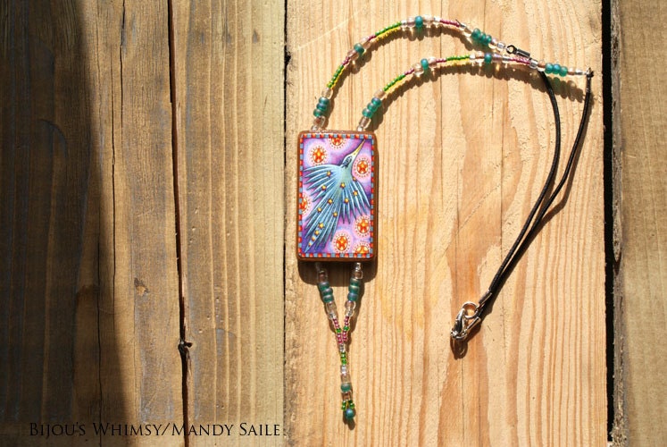 ON SALE - Everything's Going To Be Okay - Original Handmade NECKLACE with art print by Mandy Saile