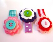 Baby Hair Clips Itty Bitty Snap Clips In Pinks, Purples and Aqua