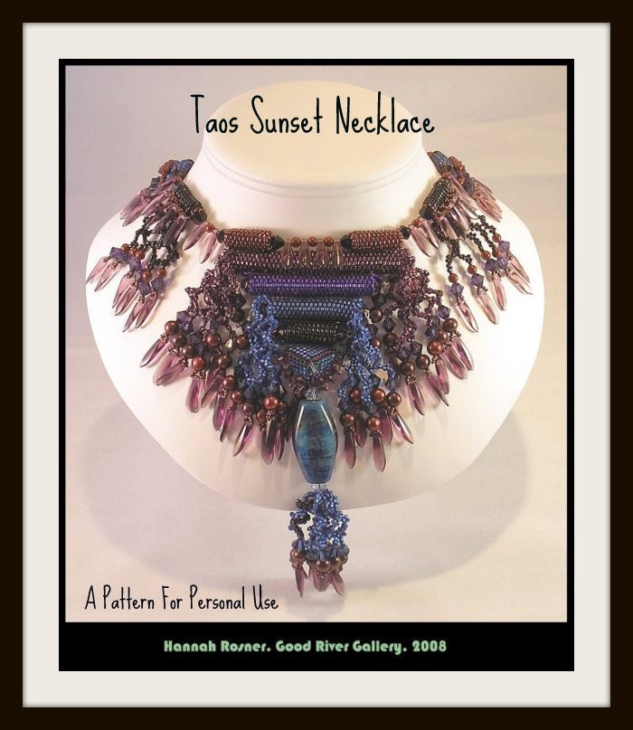 Beading instructions Taos Sunset Necklace tutorial pattern