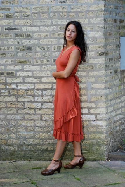 Ruffled Wrap Dress
