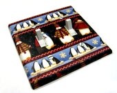 Penguin Holiday Decor Christmas Decoration Penguin Light Switch Cover Rustic Country Home Decor Switchplate Switch Plate D31