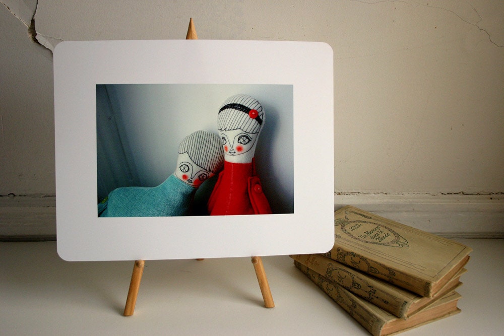 Valentines - Sweet Couple - photo print - dolls in love