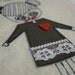 Merci Beaucoup  -  textile collage art   -  custom order  - small size