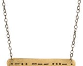 Morse Code necklace - custom personalized jewelry