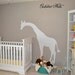 Giraffe Wall Decal - Children's Bedroom Large Peeking Giraffe - Jungle Safari - Vinyl Wall Art - CA105