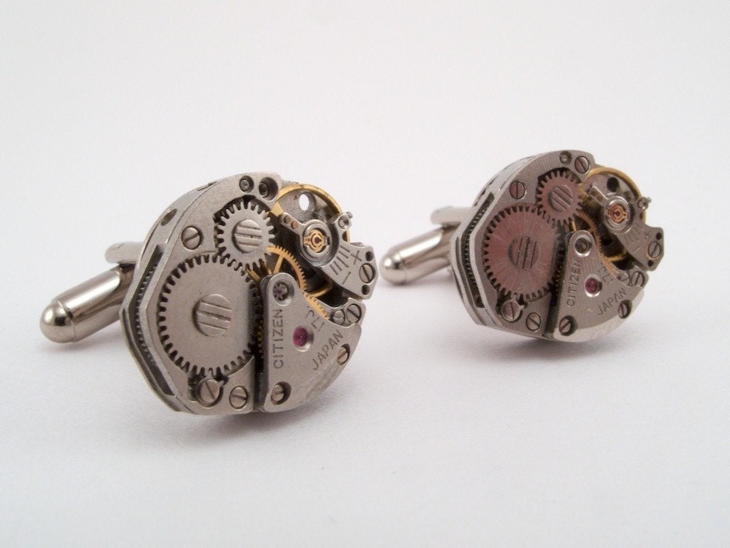 Watch Cuff Links with Cuff Link Box 
