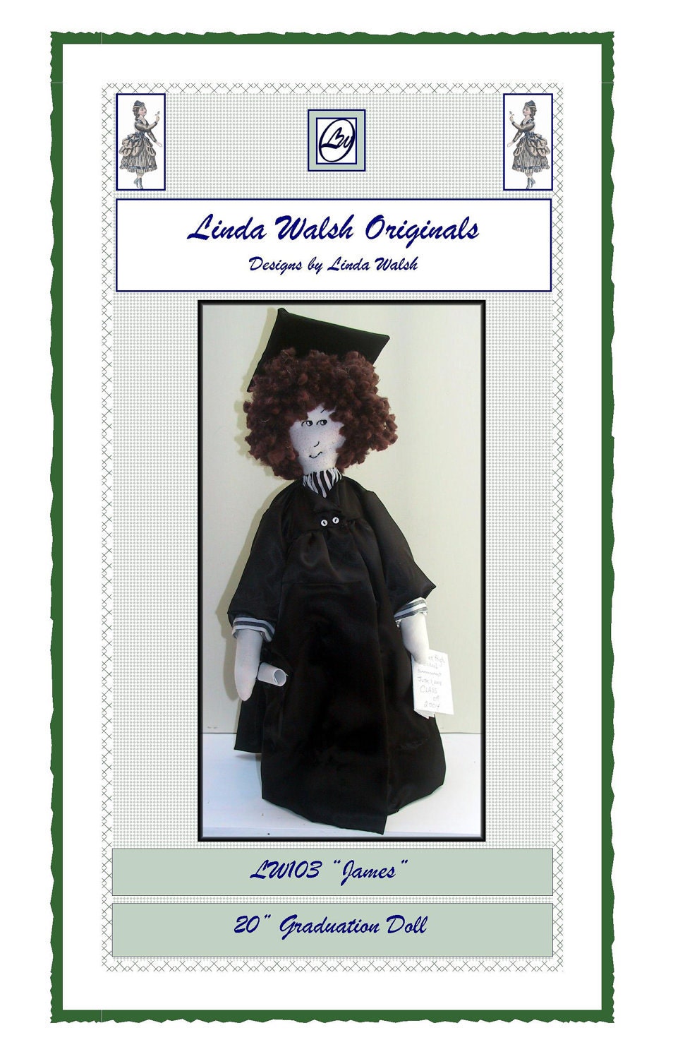 James Graduation Boy Doll Decoration .PDF E-Pattern