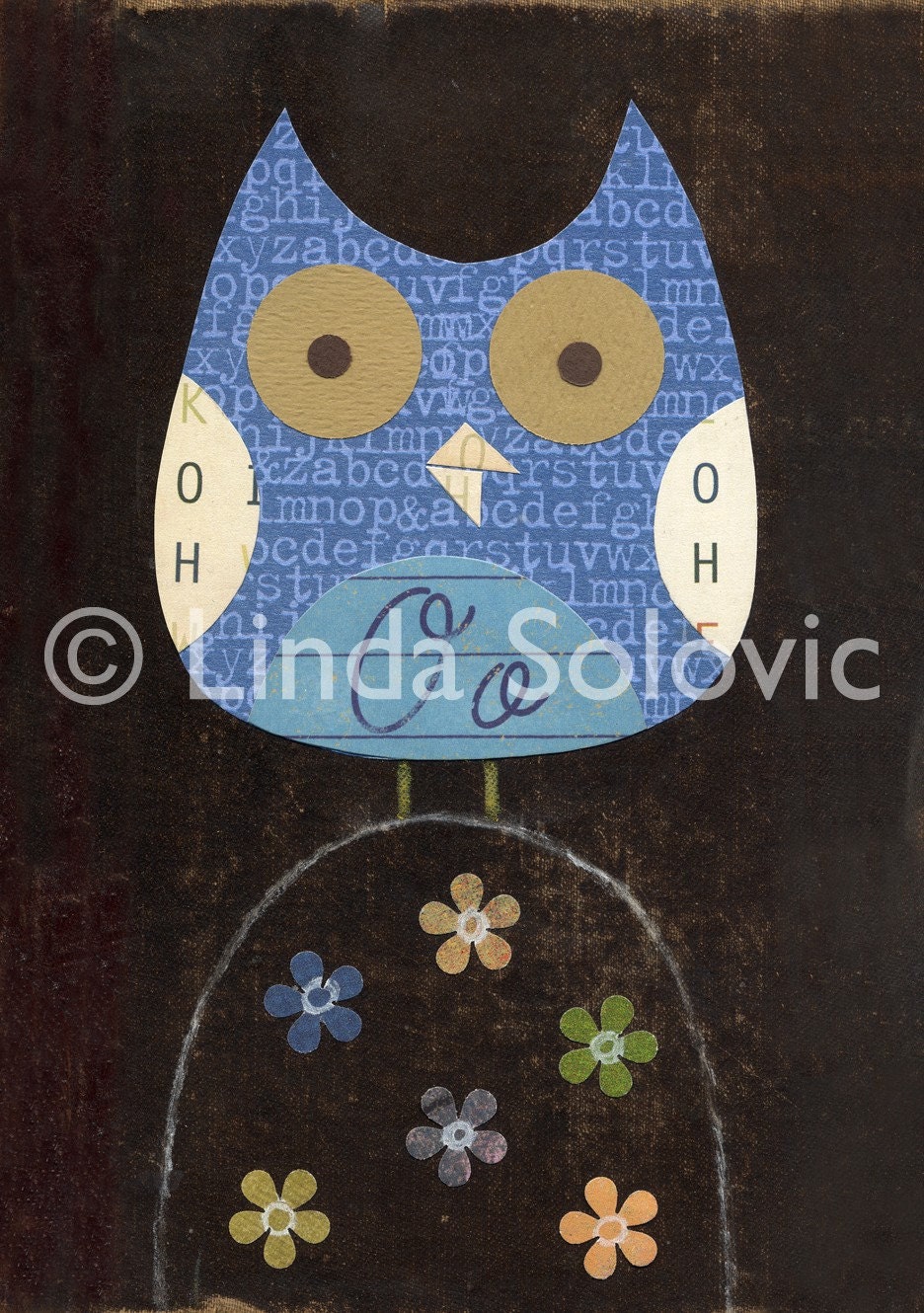 Oscar the Owl Print clean edge