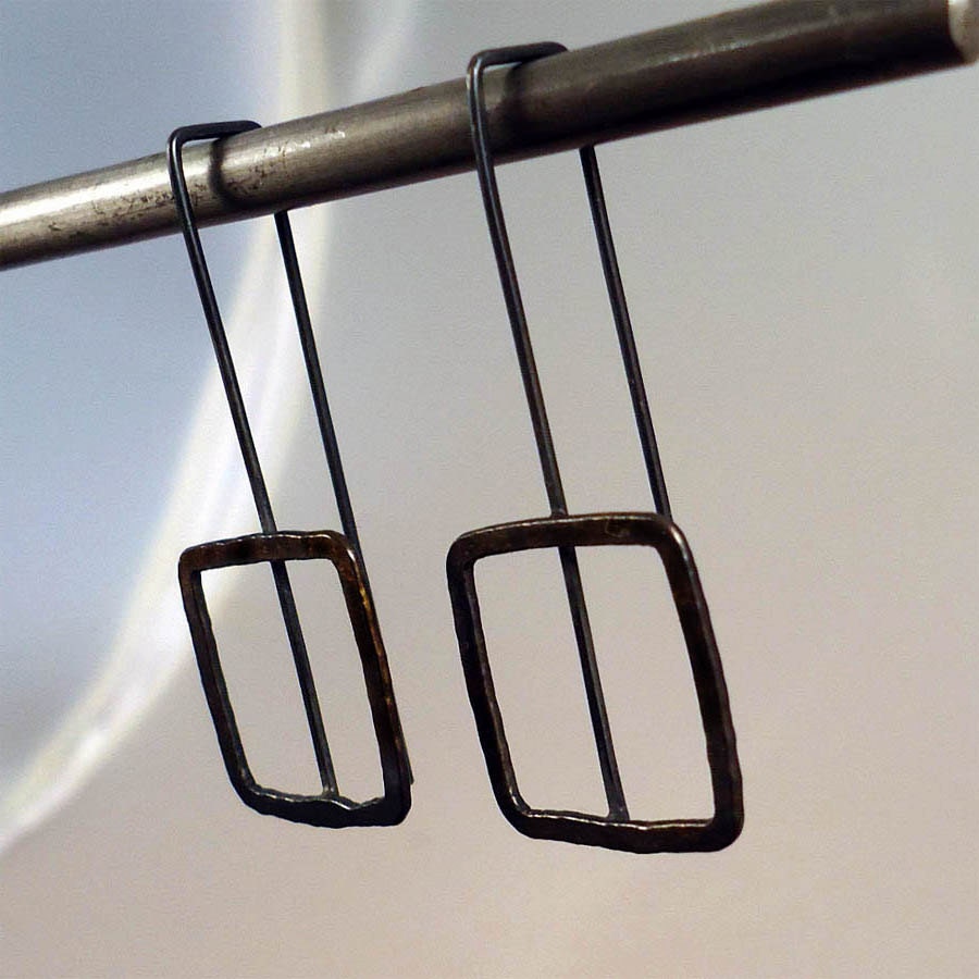 Modern Minimalist Square Earrings, Geometric