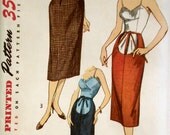 Vintage 1950s Maternity Skirt Pattern Simplicity 4004 Waist 26
