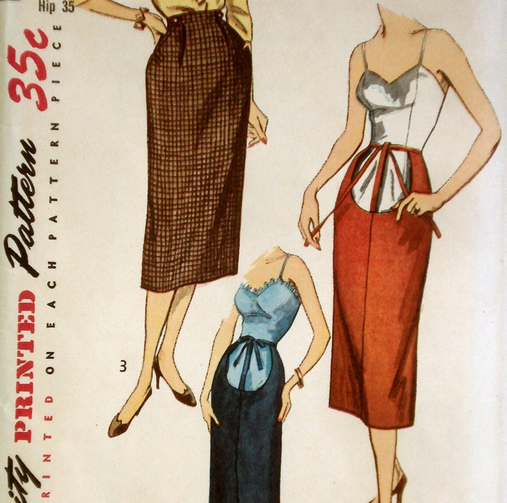 Vintage 1950s Maternity Skirt Pattern Simplicity 4004 Waist 26