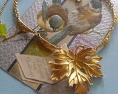 A Leaf for All Seasons... Golden Splendor... Pendant Necklace